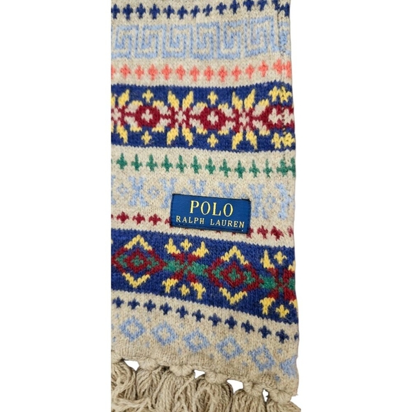 Polo Ralph Lauren Men's Fair Isle Scarf - Picture 4 of 7